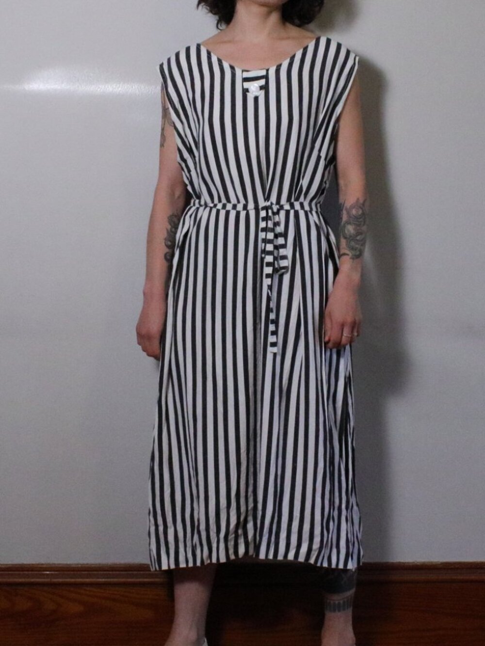Vintage Striped Shift Dress Size 20W